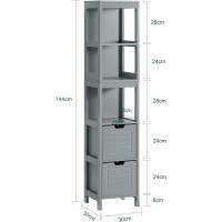 Alta Metalico Columna 3 Estantes y 2 Cajones Blanco 30 x 30 x 144 cm FRG126W - details 12