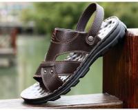 Sandalias para hombres2025Verano Nueva Moda Versátil Antideslizante Suela Suave Resistente al Desgaste Transpirable Suela Gruesa Zapatos de Playa Casuales - details 2