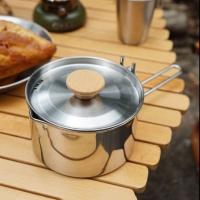Olla de Acero Inoxidable Multifuncional para Acampar 1L Ideal para Cocinar en la Montaña y Picnic - details 3