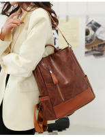 Mochila antirrobo de cuero vintage para mujer, mochila de trabajo de gran capacidad, mochila de hombro informal para mujer - details 19