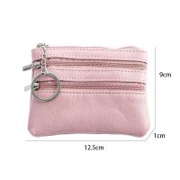 Monedero pequeño de cuero PU clásico para niña, cartera multifuncional con cremallera, monedero coreano, tarjetero - details 7