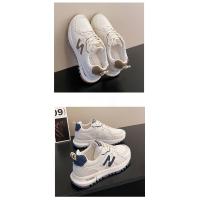 Zapatillas de deporte informales para mujer, zapatos antideslizantes de fondo suave para correr, color blanco - details 10