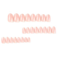 Uñas postizas de almendra rosa brillante, uñas populares de larga duración para principiantes en arte de uñas - details 5
