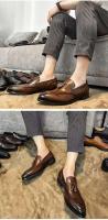 Zapatos náuticos casuales de cuero para hombre con suela de goma suave de nuevo diseñador - details 4