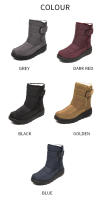 Botas de nieve de algodón para mujer, zapatos impermeables de alta calidad, antideslizantes, novedad 2024 - details 1