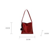 Bolso de hombro de charol para mujer, bolso de mano informal Vintage, bolso de compras de gran capacidad - details 17