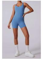 Mono deportivo sin costuras Lifting de cadera, espalda descubierta, shorts cruzados - details 4
