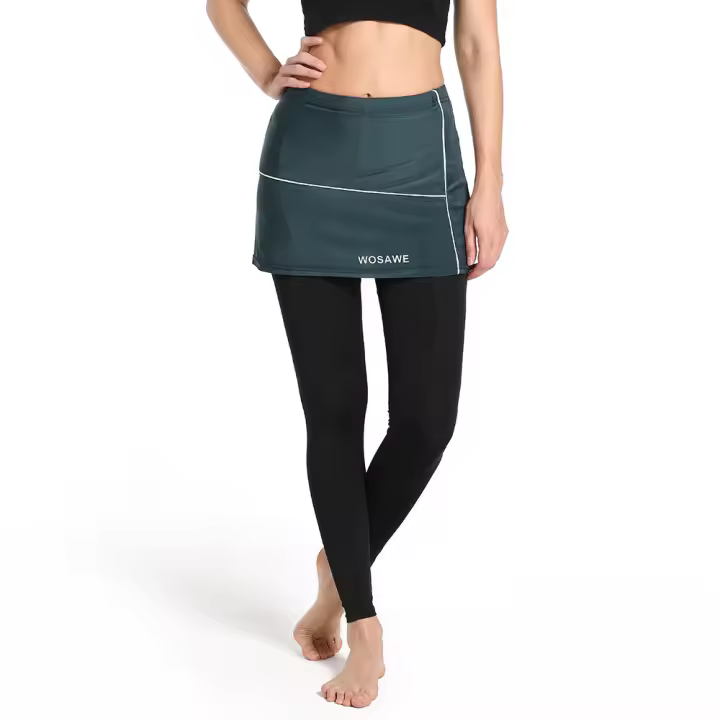 WOSAWE-Pantalones largos de bicicleta para mujer, mallas transpirables de secado rápido, con relleno de asiento 3D - 1