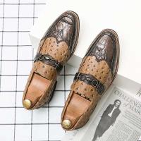 Vestido de negocios elegante para hombre, informal, plano, cómodo de llevar, zapatos de cuero para conducir, Oxford - details 1