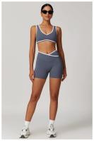 Conjunto de Yoga de 2 Piezas Trajes de Entrenamiento de Poliéster para Fitness - details 29