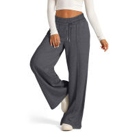 High Waisted Wide Leg Sweatpants Para Mujer Pantalones De Yoga Casuales Jogger De Cintura Baja Estilo Casual Cotton Ankle-Length - details 12