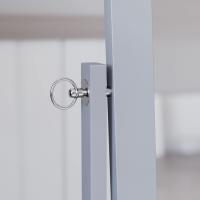 Espejo rectangular de cuerpo entero, de pie, de madera, giratorio, para dormitorio, pasillo, cómoda, color blanco - details 28