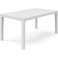 Mesa de Comedor al Aire Libre Ohana Polipropileno Blanco 138 cm de Largo x 78 cm de Ancho x 72 cm de Altura - details 0