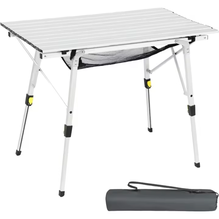 Mesa de Camping Plegable Portátil Altura Ajustable Ligera para Exteriores y Playa - 1