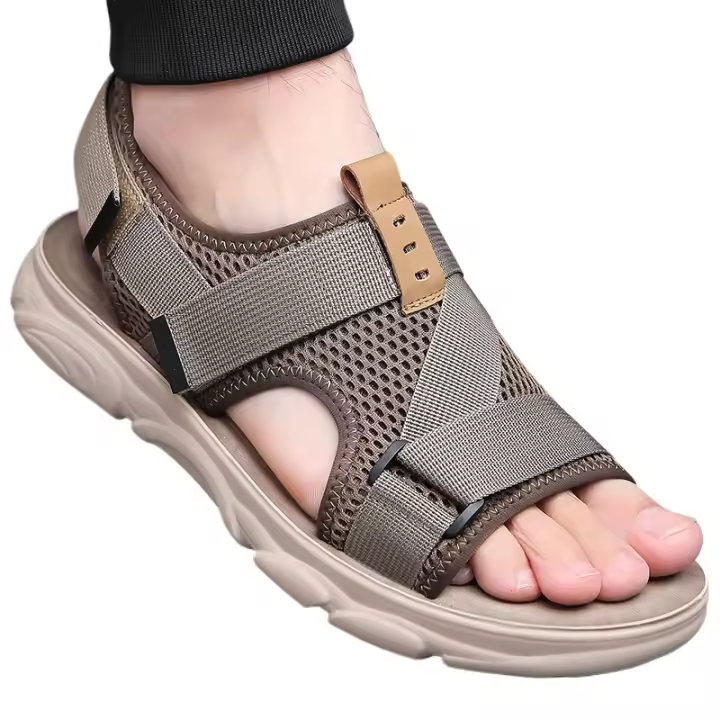 Sandalias antideslizantes suaves y cómodas para hombre, zapatos de playa de alta calidad, sandalias de Gladiador, zapatos planos informales de verano - 1