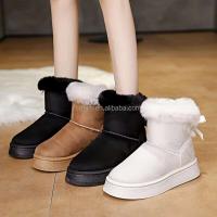 Nuevo Botas cortas de invierno de felpa de gamuza de imitación para mujer, zapatos de marca con diseño de zapatos, alta calidad, nieve, precio bajo, 2025 - details 5