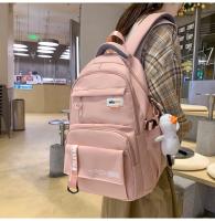 Mochila informal de gran capacidad nueva versión coreana pequeña mochila fresca y de moda Mochila japonesa simple de color sólido - details 29