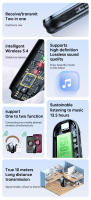 Transmisor y receptor estéreo con Bluetooth 5,4, 2 en 1, 3,5mm, AUX, adaptador inalámbrico de Audio para avión, micrófono para TV, PC, auriculares, coche y avión - details 2