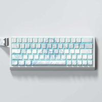 Teclas Nakano Miku de 64 teclas, bonita tapa con estampado lateral, perfil de cereza PBT, teclas para juegos, accesorios para teclado nical - details 5