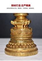 Pagoda Gaddang de cobre puro hecha a mano en Nepal, estupa con reliquias que se pueden abrir, artefactos tántricos, herramientas de salón budista, tamaño grande - details 4