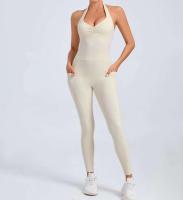 Monos de Yoga sin Costuras Ropa Deportiva Ajustada para Mujeres Leggings de Gimnasio con Bolsillo sin Espalda - details 1