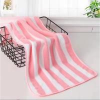 Juego de toallas de baño absorbentes de rayas, simples, suaves, para cara de adultos - details 1