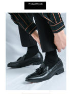 Zapatos casuales de negocios de moda británica, zapatos de hombre versátiles, zapatos de cuero de moda. - details 2