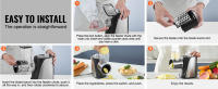 SucceBuy Rallador de queso eléctrico y ensaladera, tirador de ensalada de 250 W, cortador de alimentos de acero inoxidable con 5 accesorios - details 4