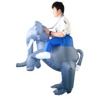 Disfraz de elefante inflable para mujeres, hombres y niños, vestido de Cosplay de fiesta de carnaval, traje de Halloween, Animal Blow Up - details 4