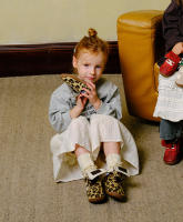 Flip compañeros de clase con estampado de leopardo 3-6 años zapatillas para niños con vellón - details 17