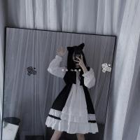 Lencería Lolita para mujer estilo Haruku japonés con volantes y mangas largas vestido de muñeca informal con cintura imperio talla - details 41