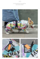 HOOPET-chubasquero para perro, abrigo impermeable de cuatro patas para las cuatro estaciones, Corgi, Teddy, perros pequeños y medianos, chubasquero para mascotas con almohadilla de remolque - details 4