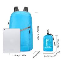 Mochila portátil para hombre y mujer, para acampar, senderismo al aire libre, impermeable, ligera, de nailon, Mini mochila de viaje, mochila plegable para hombre y mujer - details 0