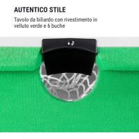 Mesa de Juegos de Mesa 2 en 1 Billar y Fútbolín para Adultos y Niños 105 x 58 cm Cubierta Verde - details 14