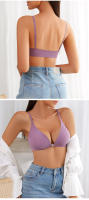Sujetador sin costuras con copas estables y apertura frontal para mujer, inalámbrico, con corte láser y agua desmontable para uso diario - details 8