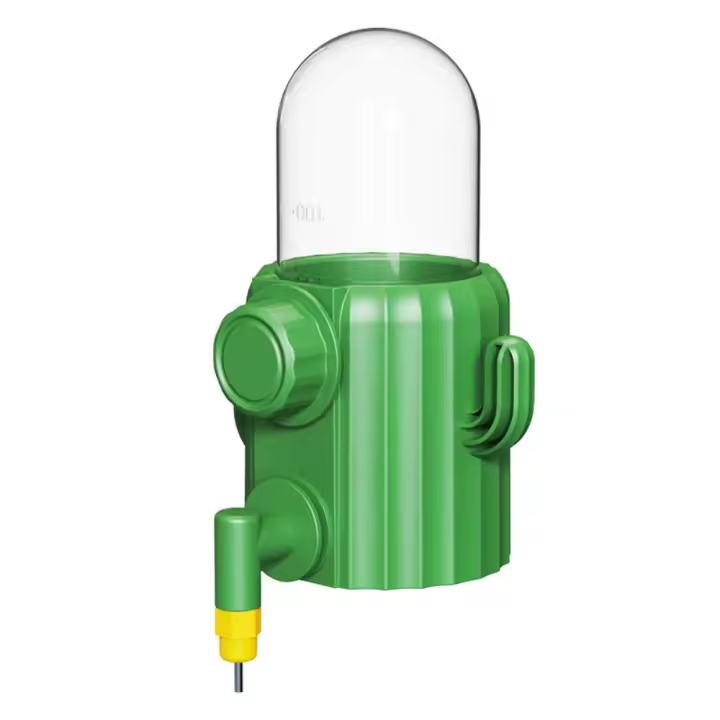 Dispensador de agua para loros en forma de Cactus, alimentador de agua para pájaros desmontable de plástico, botella para beber automática de gran capacidad a prueba de fugas - 1