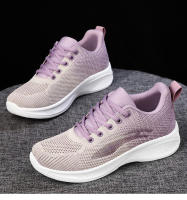 Zapatos de running mujeres 2024 casual suela suave zapatillas transpirables zapatos individuales fly weave mesh top zapatos venta al por mayo - details 8