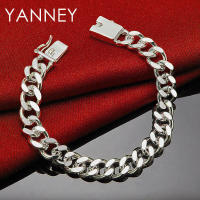 Pulsera de plata para hombres y mujeres, cadena cubana fina de 8 pulgadas, regalo de joyería - details 3