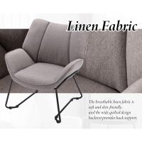 Sofá de Salón Moderno de Lino Estilo de Descanso con Brazo para Dormitorio - details 9