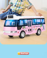 Coche de juguete autobús urbano Coche de aeropuerto de plástico fundido a presión Coche de juguete con fuerza de tracción Coche de juguete con sonido, iluminación y puerta abrible, modelo Regalo - details 3