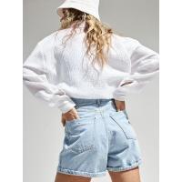 Blusas de manga larga de color sólido para mujer estilo coreano elegante y suelto - details 3