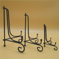 Metal Iron Puer Tea Cake Holder Black Iron Art Plate Holder Plate Display Stands for Display Decorative Picture - details 4
