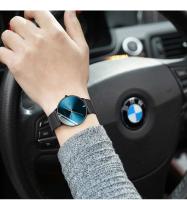 Reloj de Negocios Elegante de Acero Inoxidable Resistente al Agua, Movimiento de Cuarzo, Correa de Cuero Marca Superior - details 13