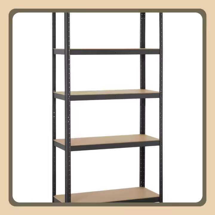 Estantería Metálica de Almacenaje 180x90x40cm Estanteria Trastero de 5 Niveles Estante de Almacenamiento para Garaje Taller sin Tornillos Carga de 875 kg Negro - 1