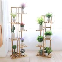 Decoración de Maceta de Bambú: Escalera Vertical para Flores Soporte de Estante para Esquina Exterior Interior Balcón Jardín Salón 40 x 20,2 x 121,9cm - details 11