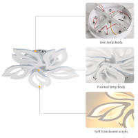 Lámpara de techo LED ondulada de tres puntos, barra de luz plateada de tres puntos de 18W, 36cm, con control remoto - details 3