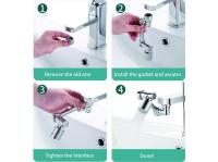 Grifo de Fregadero de Cocina con Extensión Robótica de 1080° Material de Cobre Filtro de Salpicaduras Boquilla Bubbler para Mejoras del Hogar Herramientas de Shower Sets - details 6