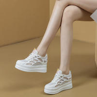 Sandalias deportivas y de ocio para mujer 2025, con suela gruesa de malla Muffin, populares en internet, transpirables, de moda, blancas. - details 2