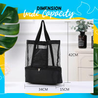 Oversized Mesh Beach Tote Bag Lightweight And Large Capacity For Drinks Snacks Or Picnic Lunches - details 5