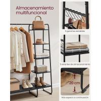 Perchero con Zapatero 5 Estantes de Almacenamiento, 6 Ganchos Laterales - details 3